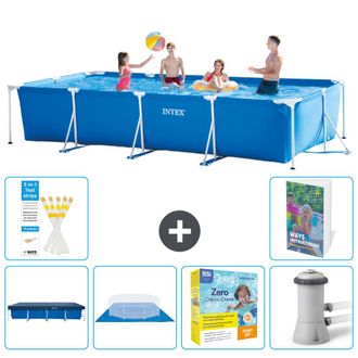 Intex Piscina Con Estructura Rectangular - 450x220x84 Cm - 7-piezas S24