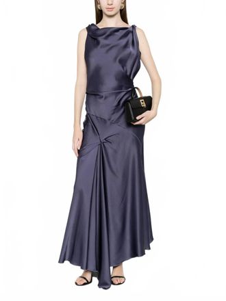 Victoria Beckham Posy Midi Dress In Eclipse