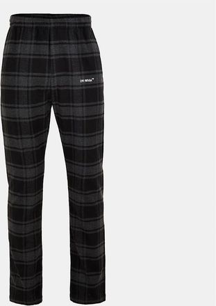 Off-white Mens Plaid Patterned Straight Trousers - Grey/Multi - Size: 28/29