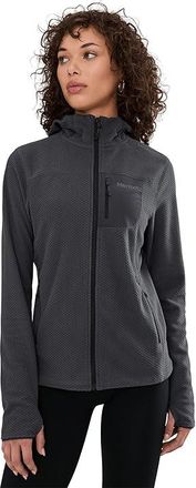 Marmot Airfleece Hoodie Womens Sweater Blackened : XL, Fleece/Polyester