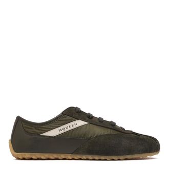 Alexander McQueen Leren Lage Sneakers - Heren - Schoenen - Groen - Maat: 43 1/2 EU Leer