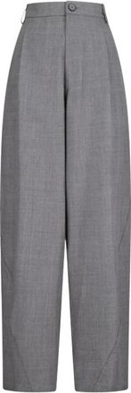 Darkpark Phebe Wol Wijde Broek - Dames - Wijde Broeken - Grijs - S - Wol - Broeken