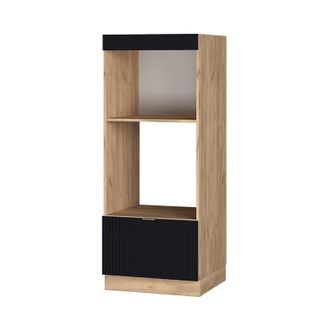 Vicco Armario Para Microondas Fame-line, Rayas Negras, 60 Cm Abierto