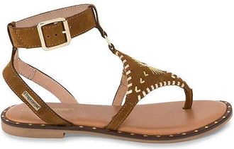 Les Tropeziennes Platte leren teensandalen Haspik