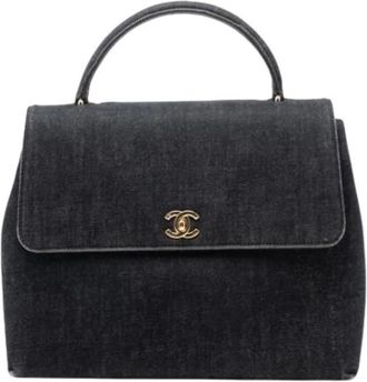 Chanel Pre-owned Kelly Handbag - Dames - Vintage Handtas - Zwart - ONE Size - Denim - Vintage
