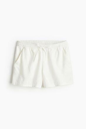 H&M Schlupfshorts aus Leinenmix - Cremefarben