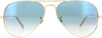 Ray-Ban Aviator Gold Gradient Blue Sunglasses