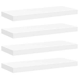 vidaXL Vidaxl - Estante Flotante De Pared 4 Uds Mdf Blanco 60x23,5x3,8 Cm