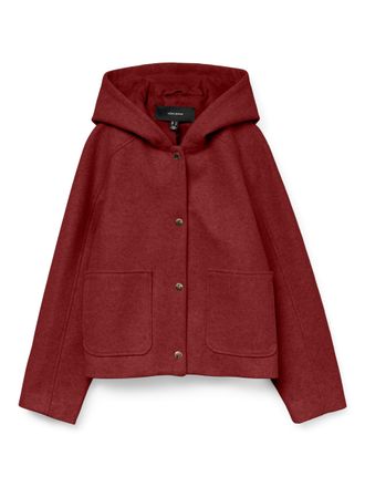 Vero Moda Kurzjacke VERO MODA VMFORTUNEROME SHORT JACKET GA BOO, Damen, Gr. M, rot (syrah), Web, Obermaterial: 100% Polyester, unifarben, regular fit, Jacken Ku