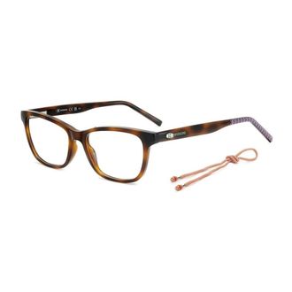 M Missoni Glasses, female, Brown, ONE SIZE, Brown Acetate Womens Frames with Dial
