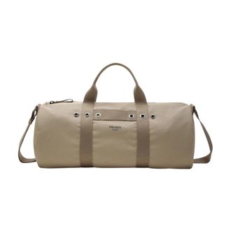 Prada Weekend Bags, male, Beige, Size: ONE SIZE Borsone