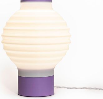 Jonathan Y Designs Asian Lantern 15 Vintage Traditional Plant-Based PLA 3D Printed Dimmable LED Table Lamp in White/purple at Nordstrom