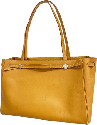 Herm&egrave;s Natural Vache Leather Tote Bag (Pre-Owned)