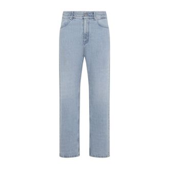 Jil Sander Blue Straight Mid Rise Jean