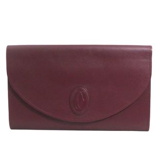 Cartier Burgundy Leather Clutch Bag (Pre-Owned)