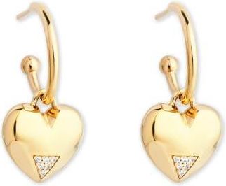Toolally Art Deco Hearts Hoop Earrings in Gold Vermeil at Nordstrom