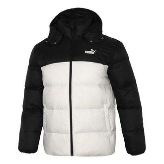 Puma Detachable Hoodie Down Jacket White Black 534937-73