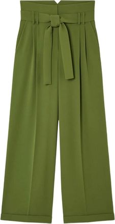 Tara Jarmon Pantaloni sartoriali con cintura - Verde