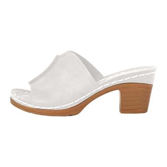 Generic Block Heel Mules Women Platform Chunky Heels For Women Slip On Sandal Open Toe Shoes Breathable Casual Sandal For Daily Dating Commuting Square-Toe Sl