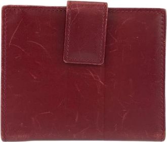 Gucci Pre-owned Compacte Portemonnee van Leer - Dames - Vintage Accessoires - Rood - ONE Size - Leer - Vintage