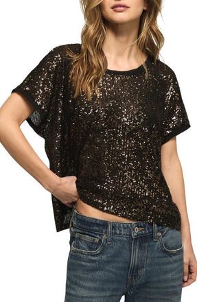 Lucky Brand Sequin T-Shirt in Brown at Nordstrom, Size X-Large