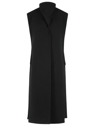 Sportmax Nigelle Sleeveless Black Wool And Cashmere Coat