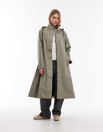 Rains 12500 - Giacca svasata impermeabile soft shell verde pallido