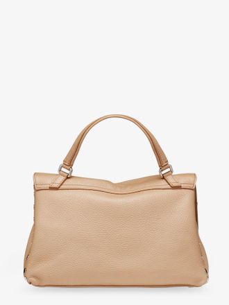 Zanellato Womens Crossbody Bag Postina Daily Hammered Leather Brown Shoulder