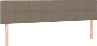 vidaXL Cabecero Con Led De Tela Gris Taupe 160x5x78/88 Cm Vidaxl