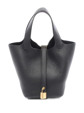Hermès 2025 Picotin Lock PM leather handbag - Zwart