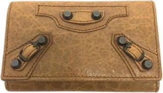Balenciaga Pre-owned Keycase - unisex - Vintage Accessoires - Bruin - ONE Size - Leer - Vintage