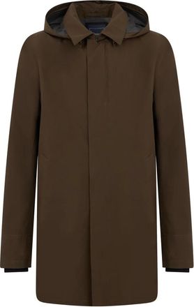 Herno Lange jas met capuchon - Heren - Parka Jassen - Bruin - 3XL - Polyester - Jassen