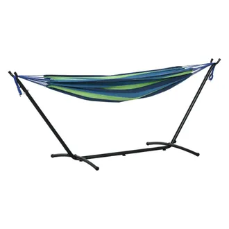 OUTSUNNY Hamaca 310x117x105 cm verde y azul