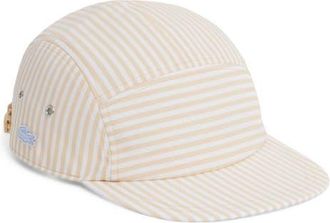 Lacoste Stripe Baseball Hat in White/Millet at Nordstrom, Size 5