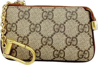 Gucci Brown Pvc Coin Purse/Coin Case (Pre-Owned)