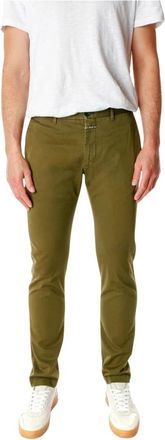 Closed Clifton Slim Pants - Heren - Chinos - Groen - W29 L32 - Katoen - Broeken