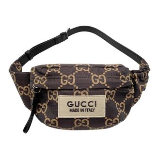 Gucci Brown Nylon Fanny Pack Sling Bag (Pre-Owned)