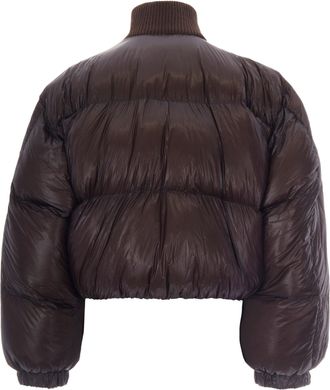 Diesel Womens Cropped Puffer Jacket Warrior Plum Plum-Purple Shell: Polyamide; Rib: Pc Plum/purple
