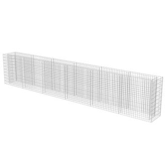 Berkfield Home Durable Gabion Raised Bed Galvanised Steel 540x50x100 cm in Silver | Size: 540 x 50 x 100 cm