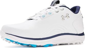 Under Armour Drive Fade 2 Spikeless Golf Cleats Mens Cross Training Shoes White/White/Metallic Silver : 11.5 D - Medium, Synthetic