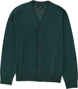 Paul Smith Deep V-Neck Cardigan In Premium Merino Wool