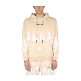 Vision Of Super Vision OF Super - Bandana Print Hoodie - Heren - Sweatshirts & Hoodies - Beige - Maat: M Katoen