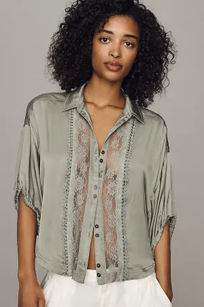 Pilcro Quincy Lace Blouse