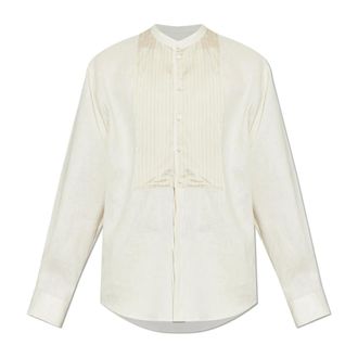 Dsquared2 Casual Shirts, male, Beige, Size: 2XL Linen Shirt