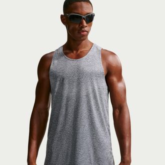 Nike Mens Stride Dri-FIT ADV Running Tank Top in Grey | HV5210-084