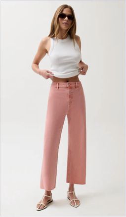 Pistola Denim Penny Crop Jean In Coral Rose