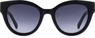 Fossil 52mm Cat Eye Sunglasses in Black/Dark Grey Sf at Nordstrom