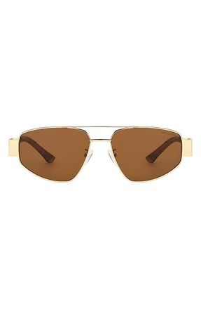 Fifth and Ninth Taylor 58mm Polarized Aviator Sunglasses in Gold /Brown at Nordstrom