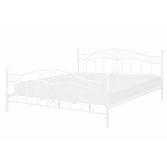 Beliani Beliani - Struttura Letto in Metallo Bianco con Doghe Design Vintage 140 x 200 cm Antlia