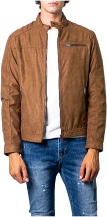 Jack & Jones 12147218 - Heren - Zomerjassen - Beige - S - Leer - Jassen